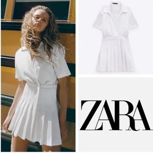 Zara White tennis style skort dress